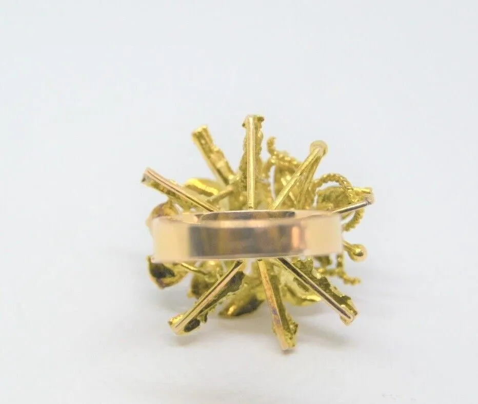 Vintage 14k Gold Playful Opal Stack Ring, 8 Opals, Size 6, 7.9 grams