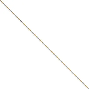 White & Yellow Rhodium over Brass 1.50mm 2 color plated Ball Chain | SRN206